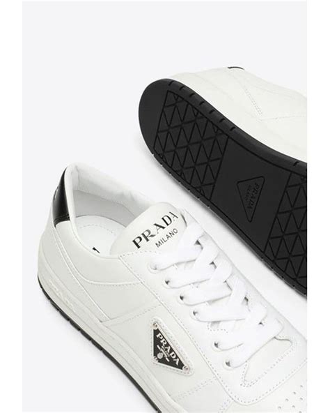 prada low top sneakers white|Prada downtown sneakers.